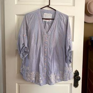 Johnny Was Cotton blouse with embroidery